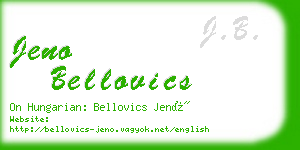 jeno bellovics business card